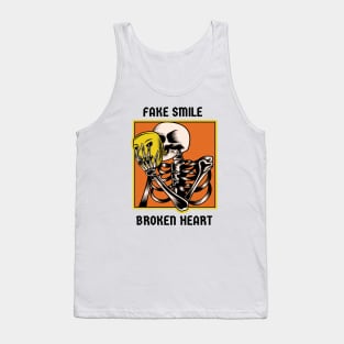 Fake Smile Broken Heart Tank Top